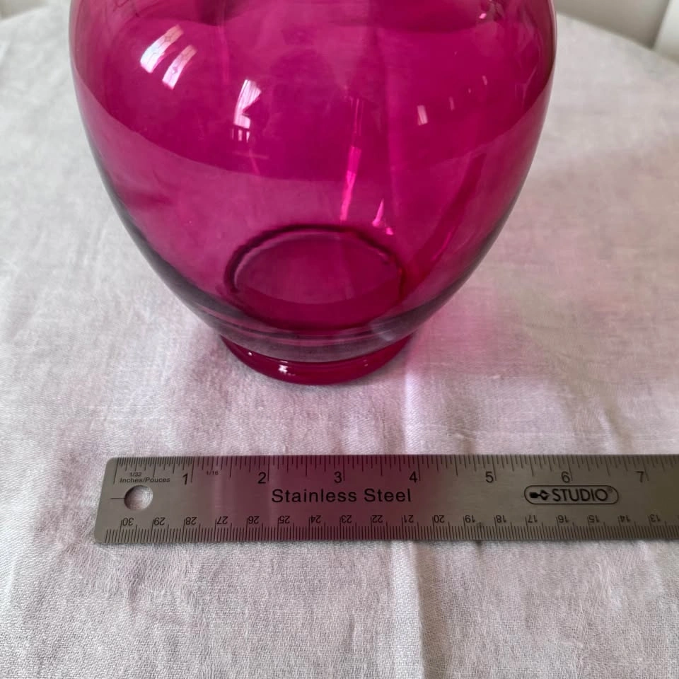 Vintage Cranberry glass base - photo 4