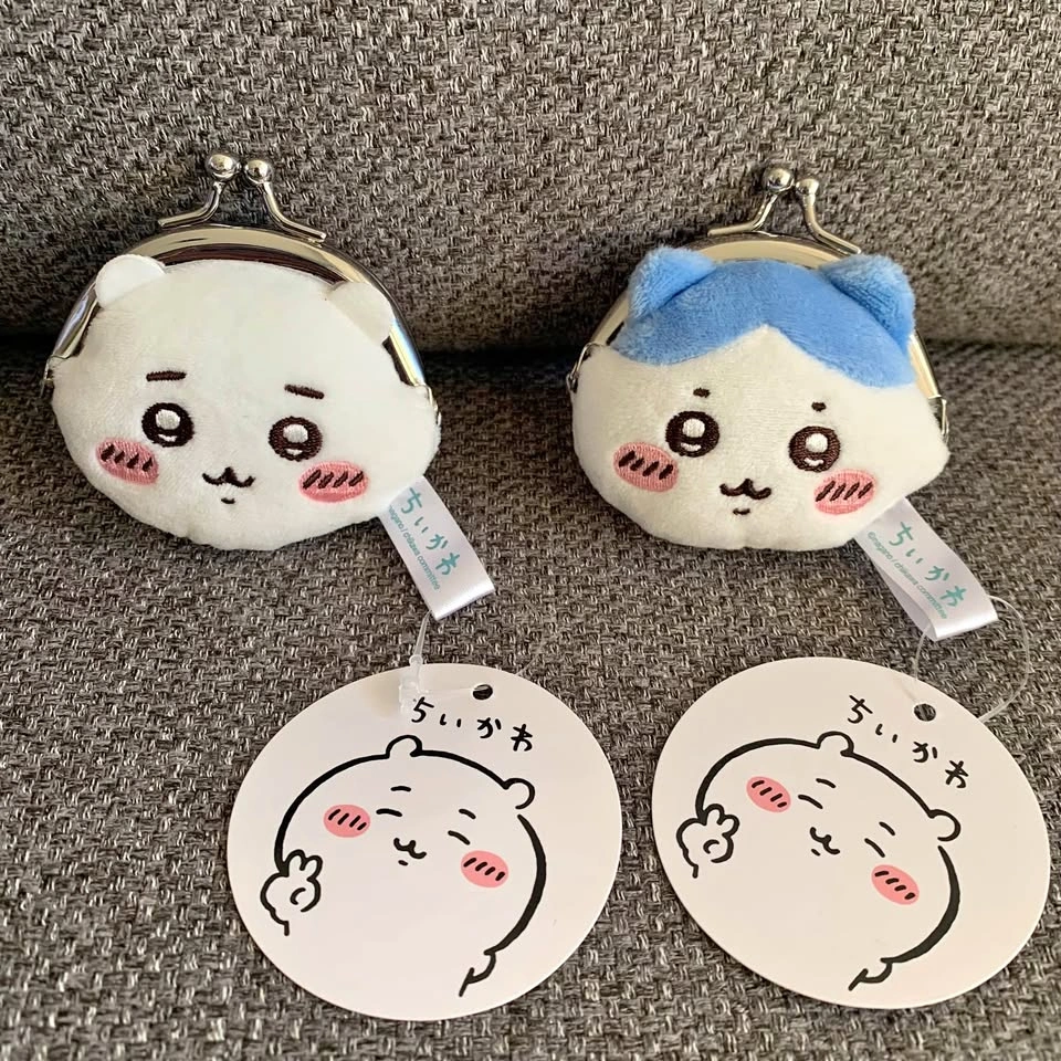 BNIB Japan 7cm Chiikawa Hachiware Mini Plush Coin Pouch