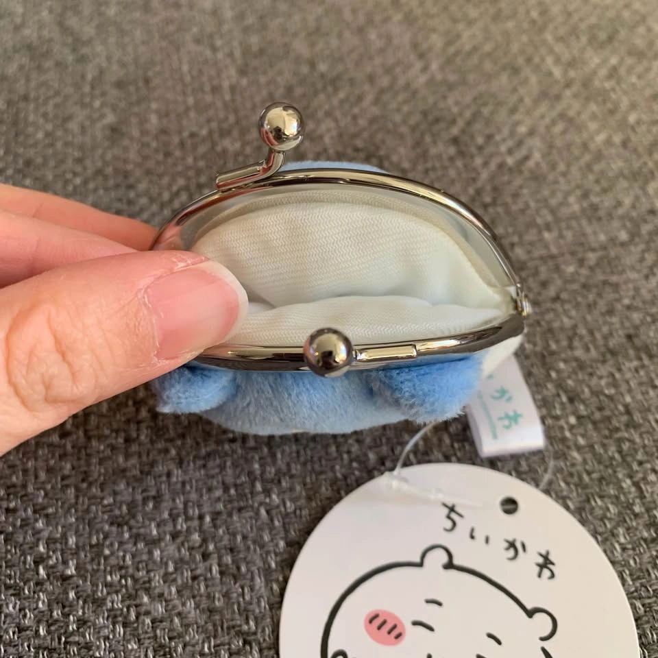 BNIB Japan 7cm Chiikawa Hachiware Mini Plush Coin Pouch - photo 3