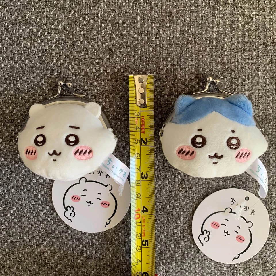 BNIB Japan 7cm Chiikawa Hachiware Mini Plush Coin Pouch - photo 5