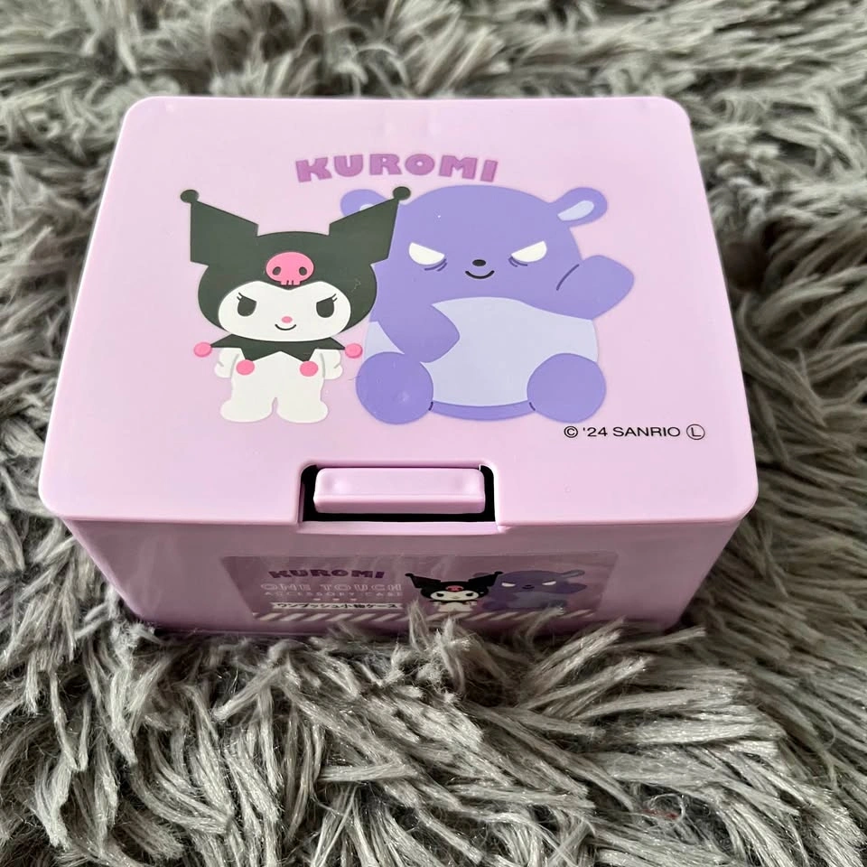 BNWT Japan Sanrio Kuromi Pop-up Lid Desktop Organizer Box
