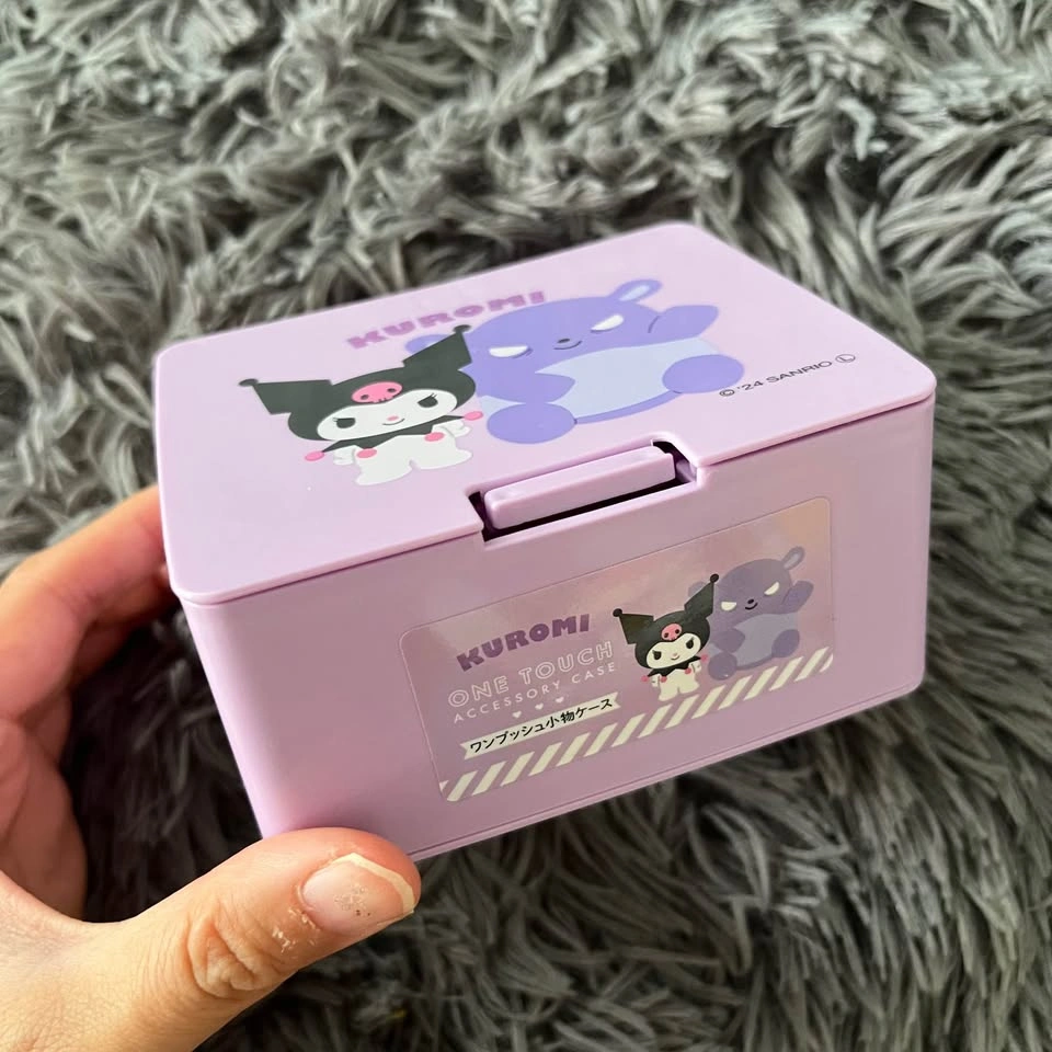 BNWT Japan Sanrio Kuromi Pop-up Lid Desktop Organizer Box - photo 4