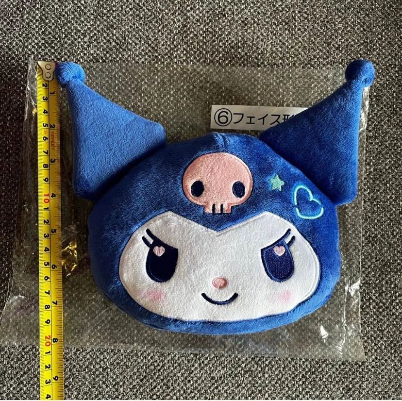 BNIB Japan 19cm Sanrio Kuromi Plush Zipper pouch - photo 3