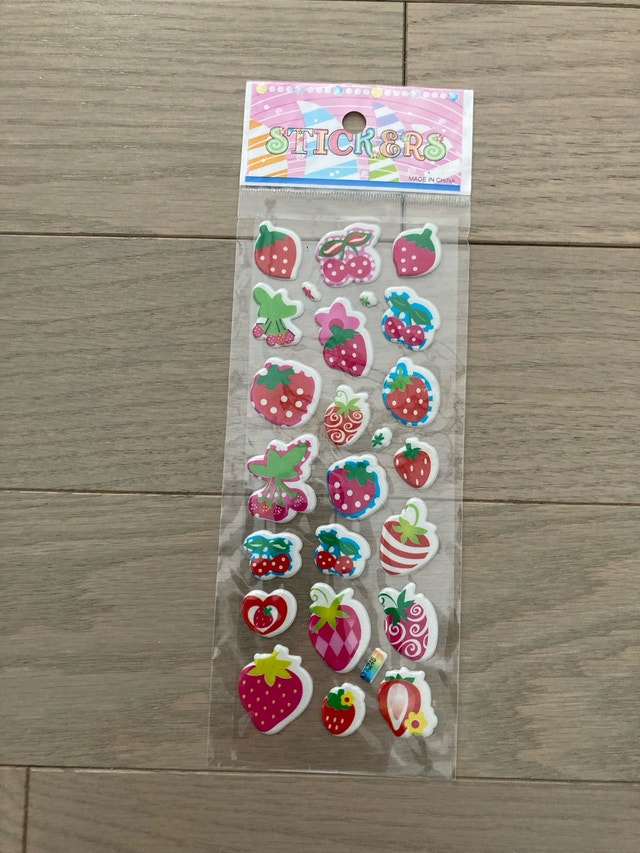 ⚽️Strawberry Puffy Stickers