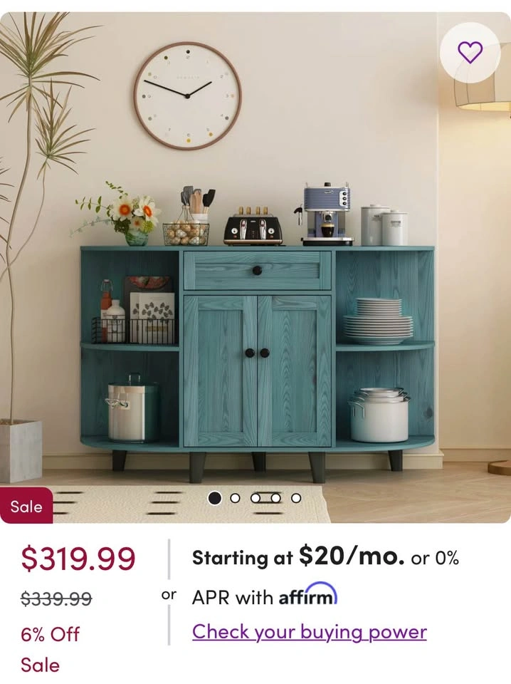 Meader 51.97” Sideboard / Buffet Cabinet — New