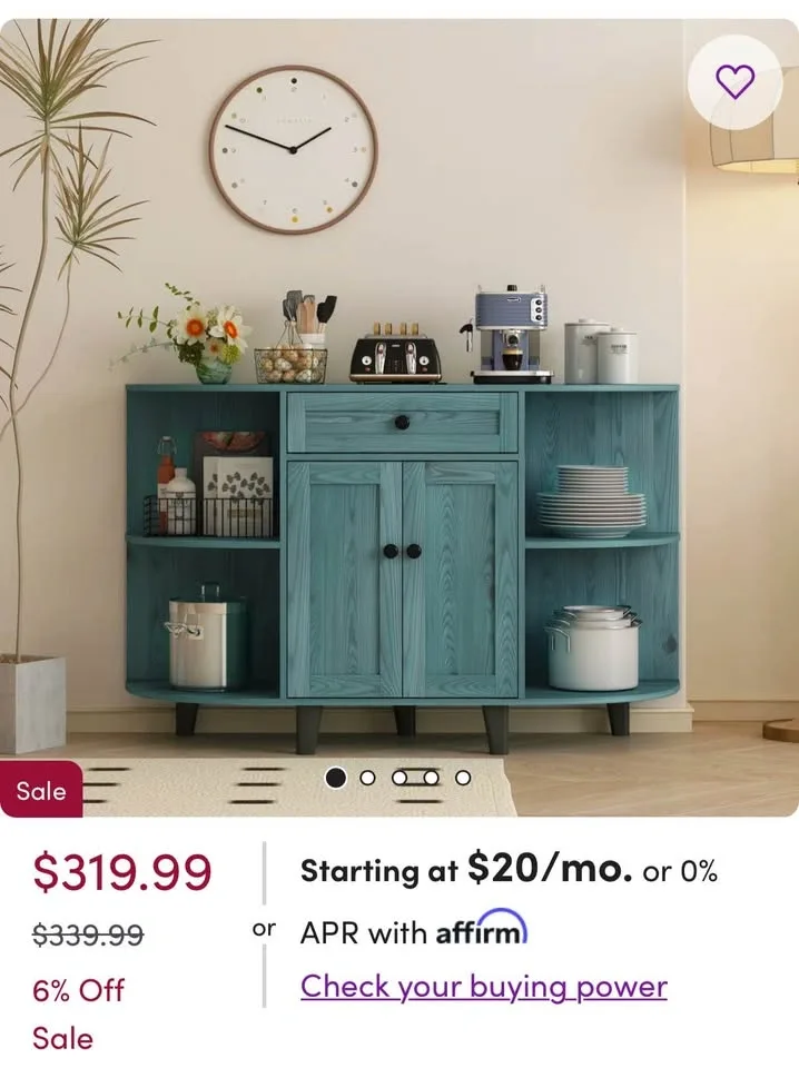 Meader 51.97” Sideboard / Buffet Cabinet — New