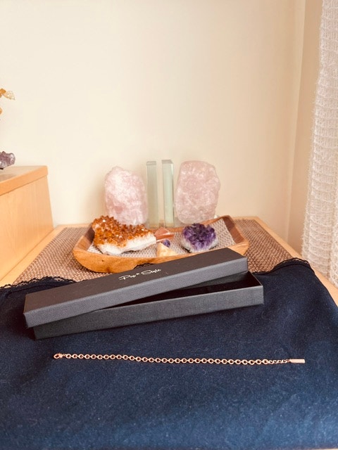 New elegant Italian bracelet, rose gold plated - photo 3