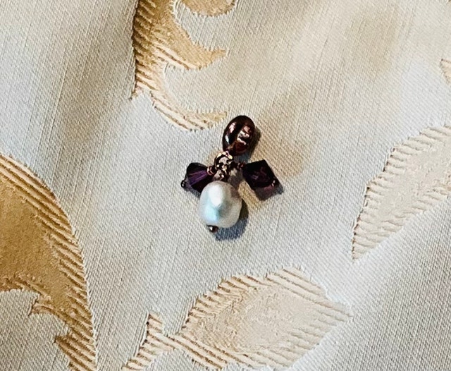 New  genuine freshwater pearl and Swarovski crystal pendant - photo 2