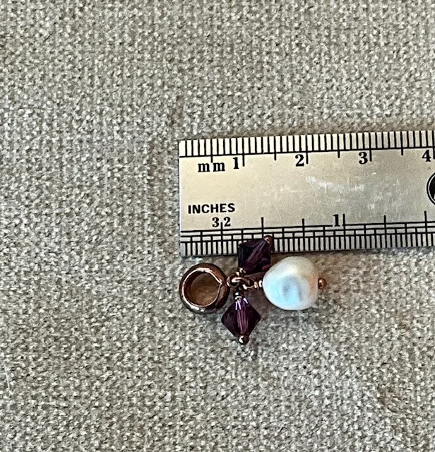 New  genuine freshwater pearl and Swarovski crystal pendant - photo 3
