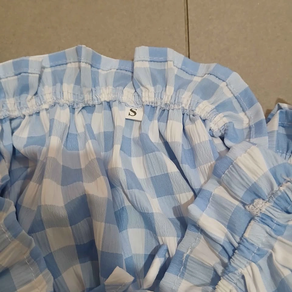 ⚽ Blue and White Gingham Dress - photo 3