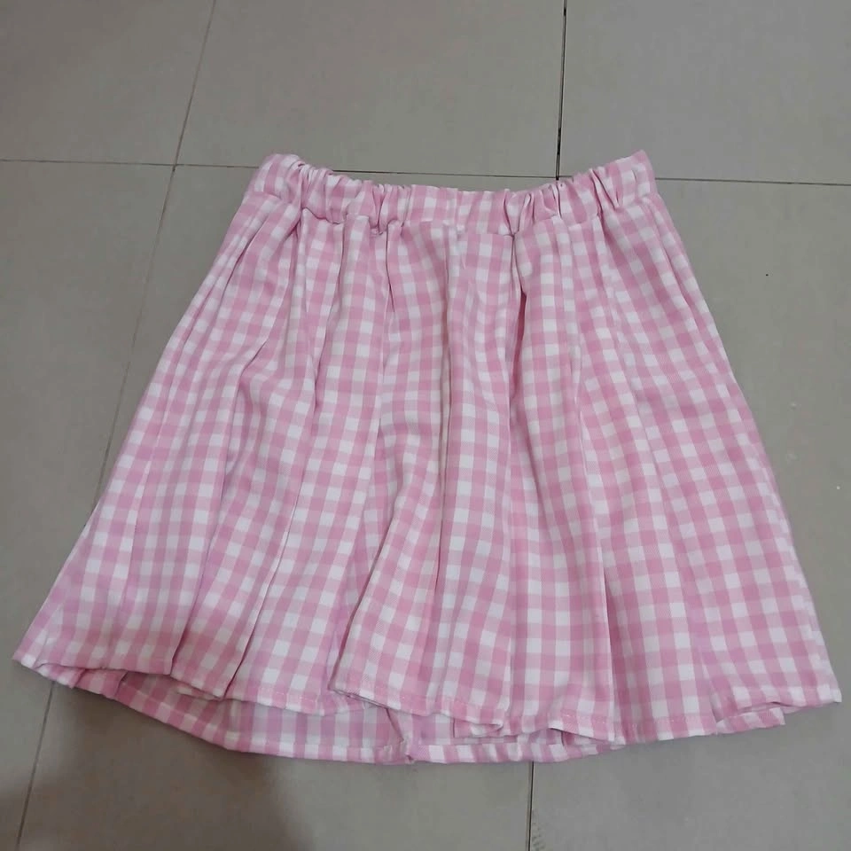 ⚽ Pink Gingham Mini Skirt - photo 2