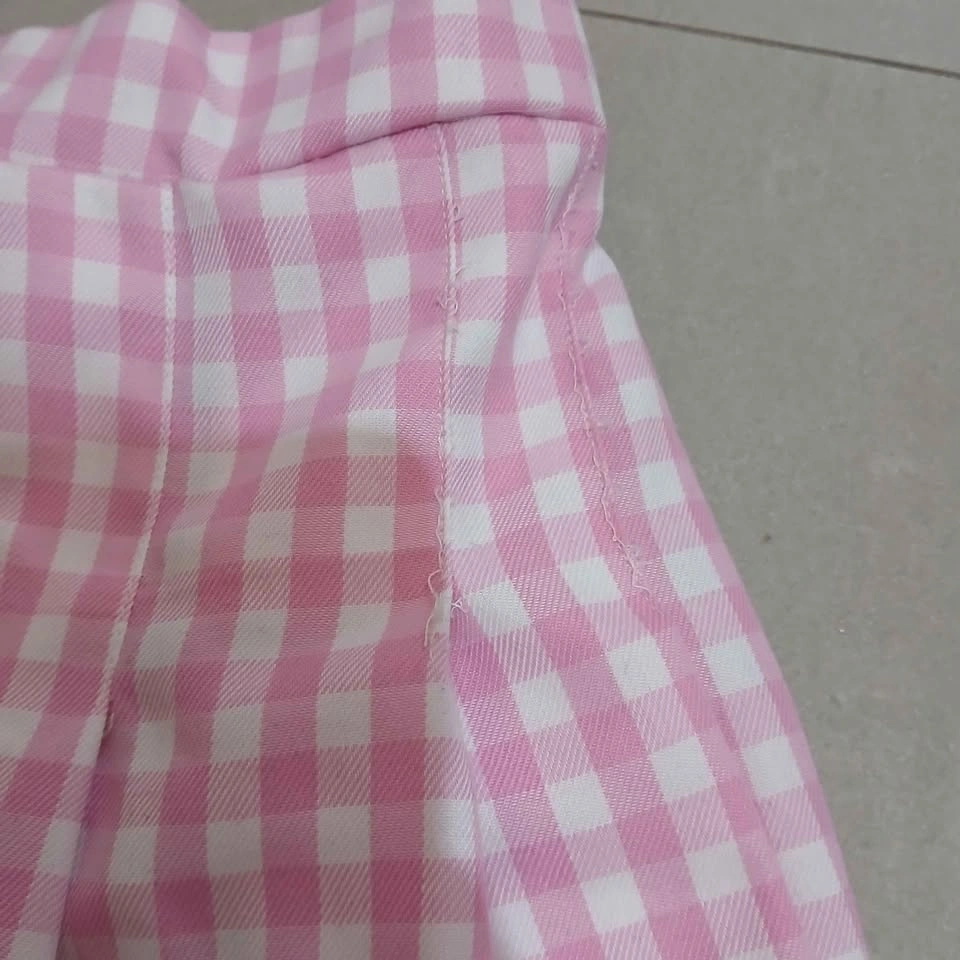 ⚽ Pink Gingham Mini Skirt - photo 3