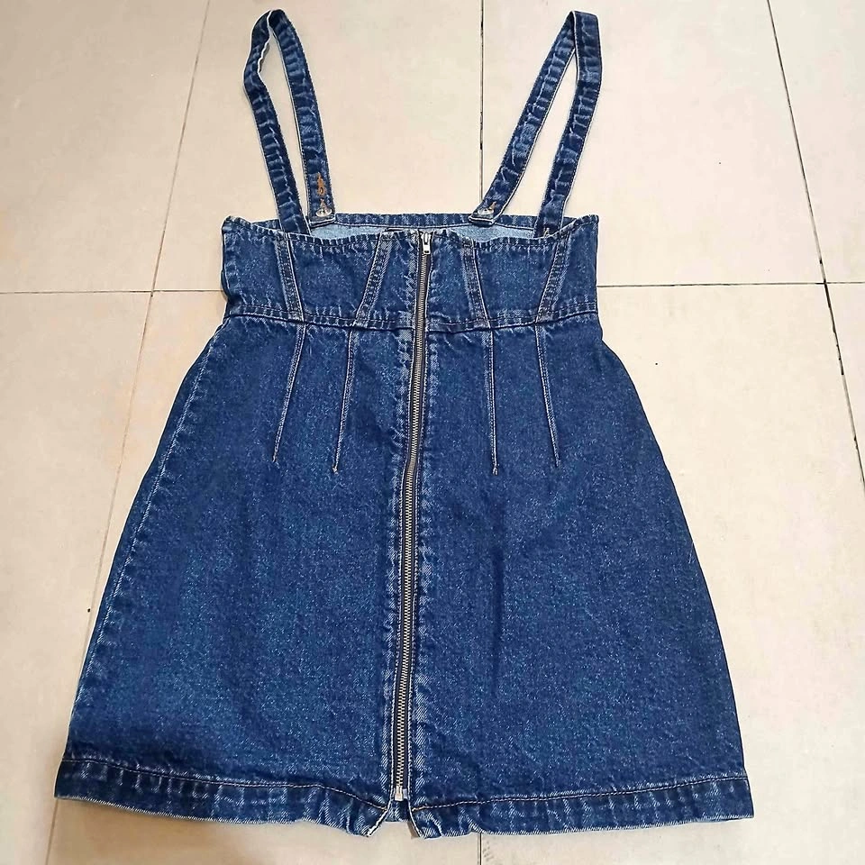 ⚽ Denim Pinafore Dress Skirt