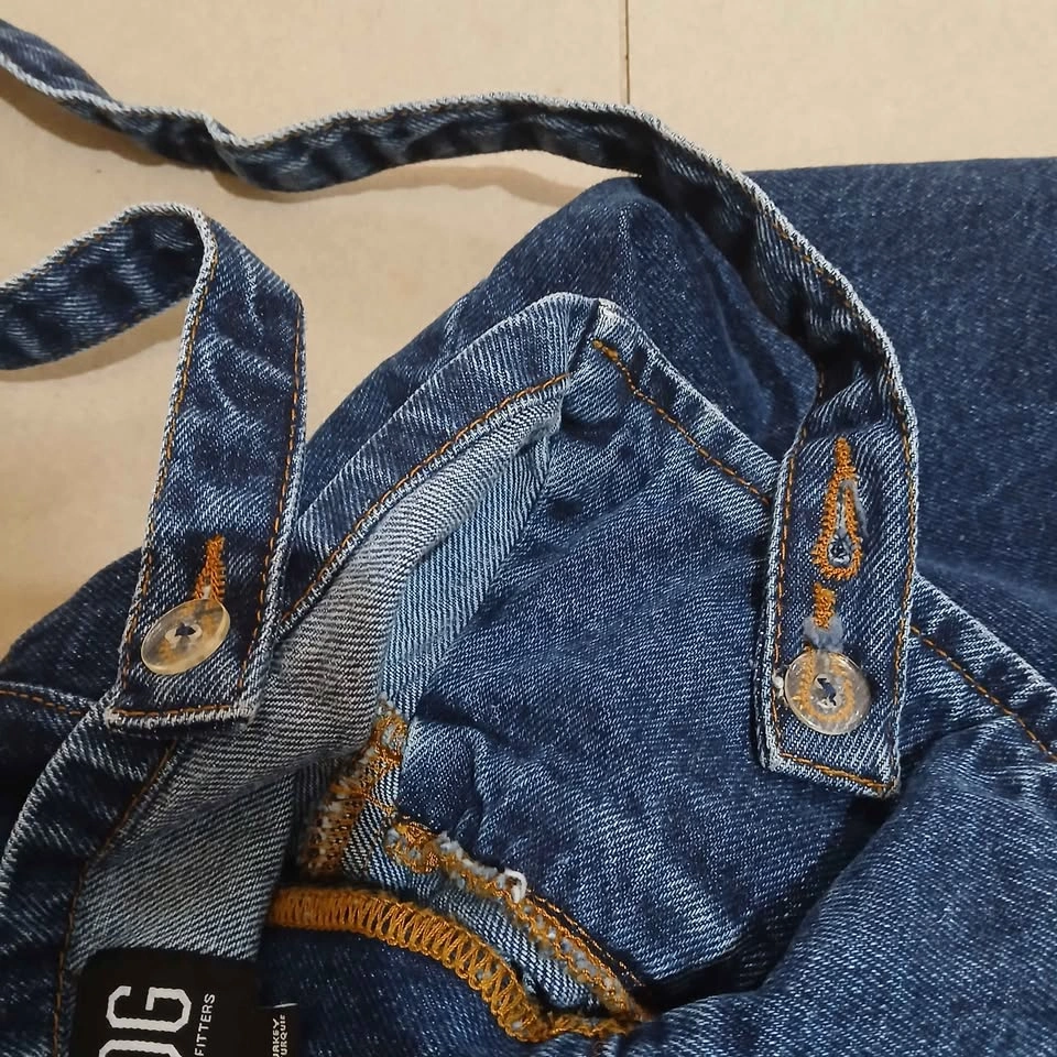 ⚽ Denim Pinafore Dress Skirt - photo 2