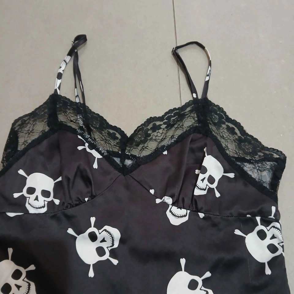 ⚽ Skull Print Slip Dress - photo 2