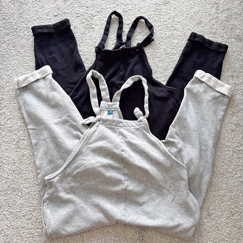 Old Navy maternity fleece overalls bundle ⚽️