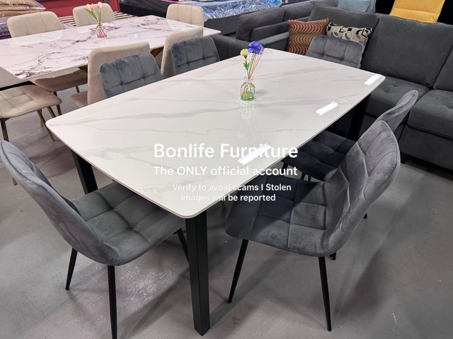 marble stone dining table set on sale
