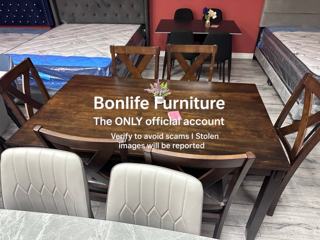 Amazing 7pc Wooden Dining Table Set - photo 2