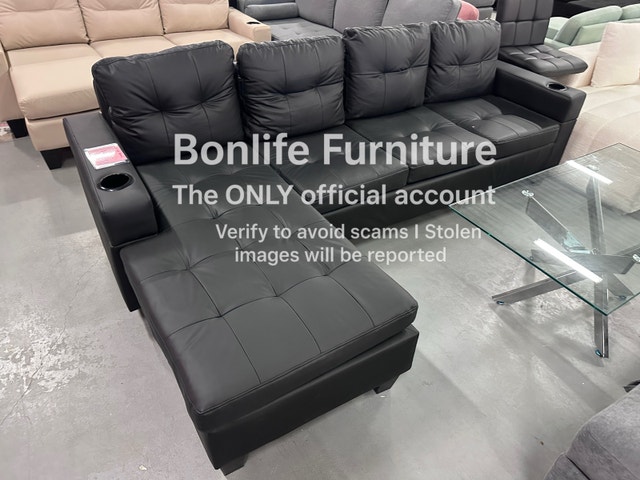 brand new faux leather sectional sofa on sale