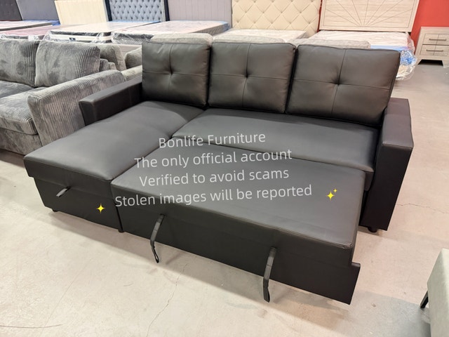 faux leather sectional sofa bed on sale