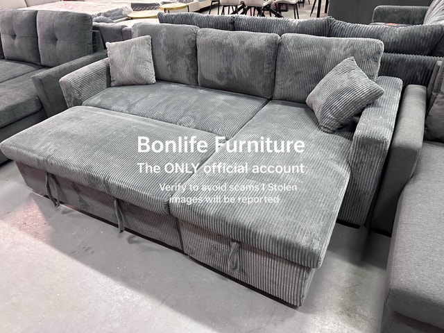 corduroy sectional sofa bed on sale - photo 2