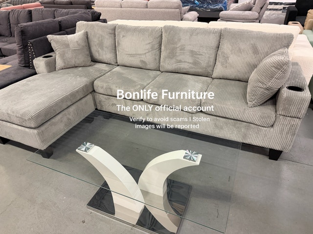 Comfy corduroy sectional sofa