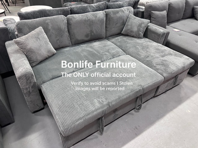 corduroy sectional sofa bed on sale - photo 2