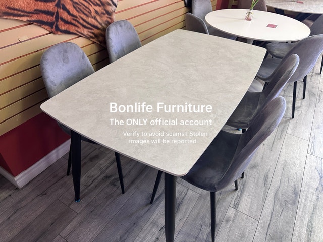 stone 5pc dining table set - photo 2