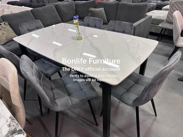 7pc modern Marble stone dining set on sale