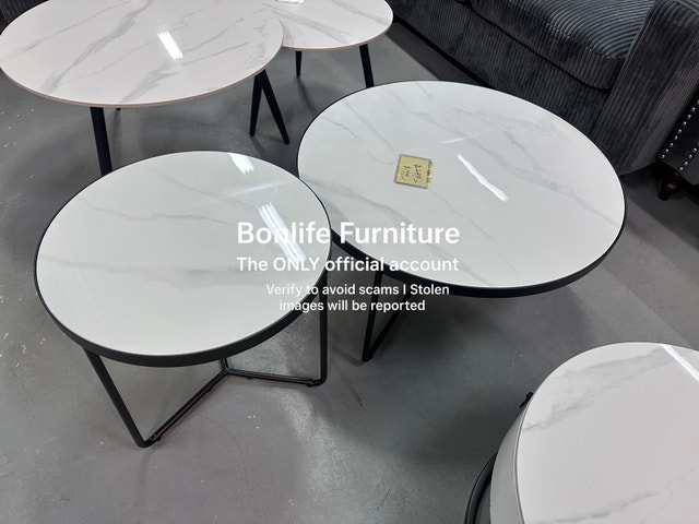modern stone coffee table set on sale