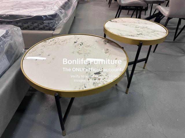 Modern Sintered Stone Coffee Table Set