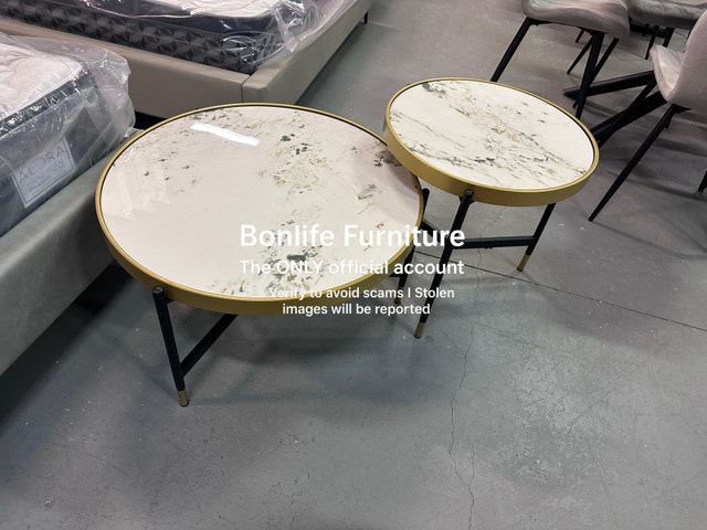 Golden Stone Coffee Table Set