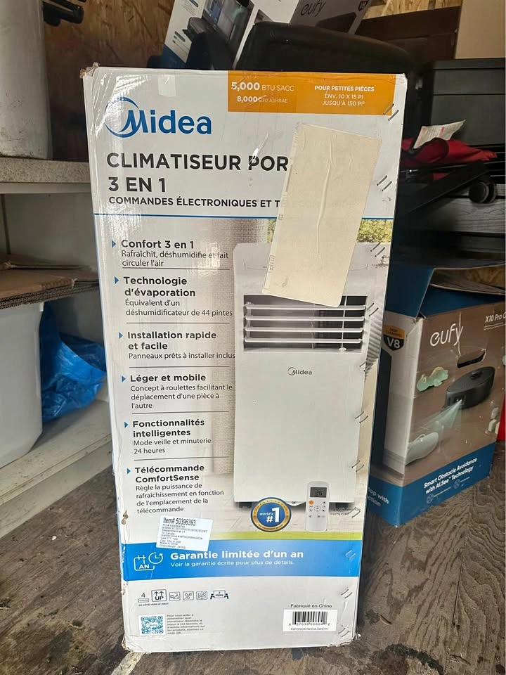 Midea portable air conditioner 3 in 1 5000 BTU SACC