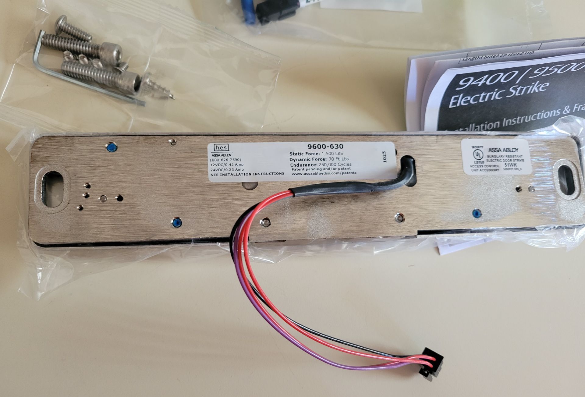 ASSA ABLOY HES 9600 Surface Mounted Electric Strike 9600-630 - photo 3