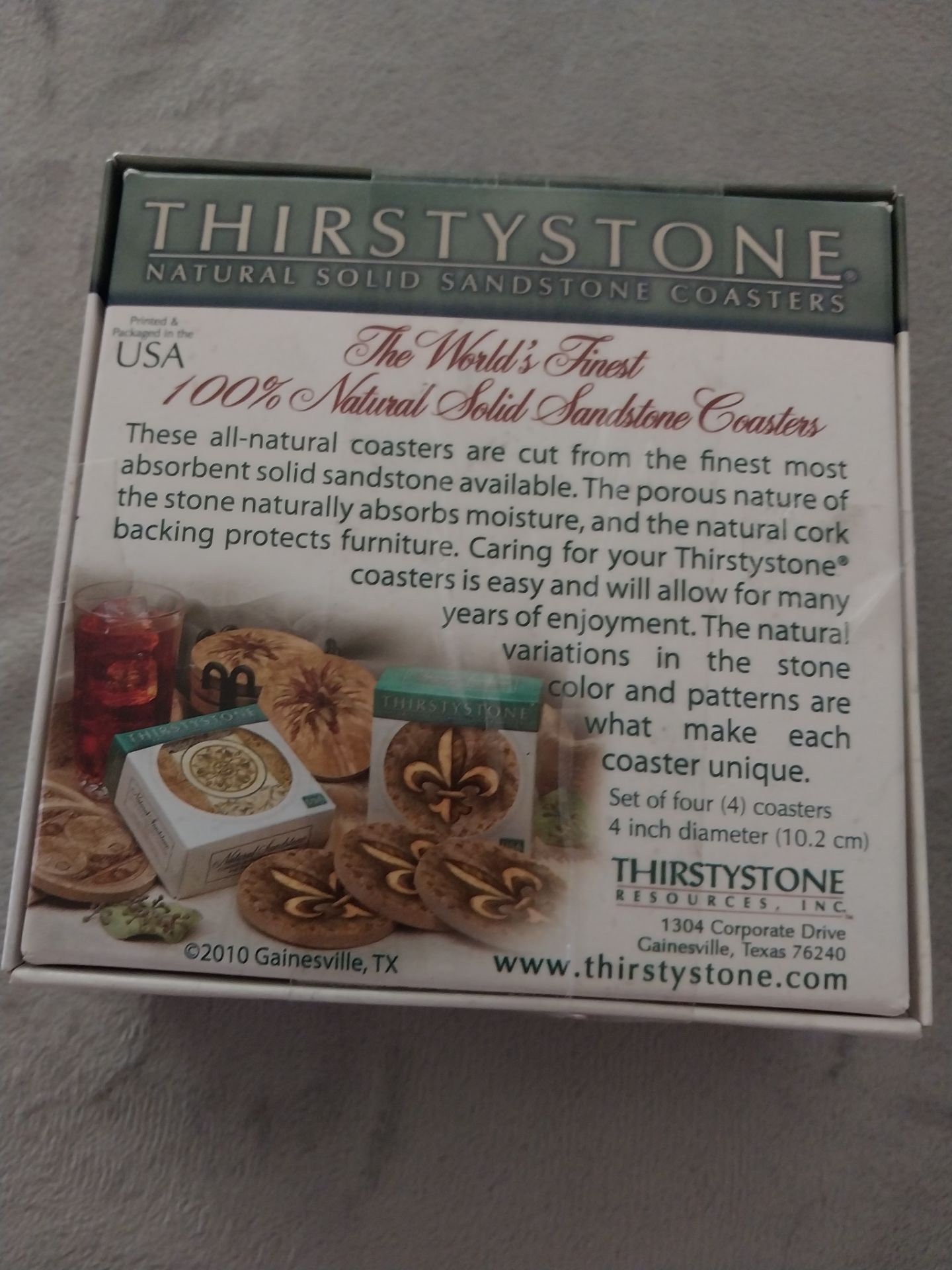 Sandstone Coasters 4pk Save Water Drink Beer - photo 2