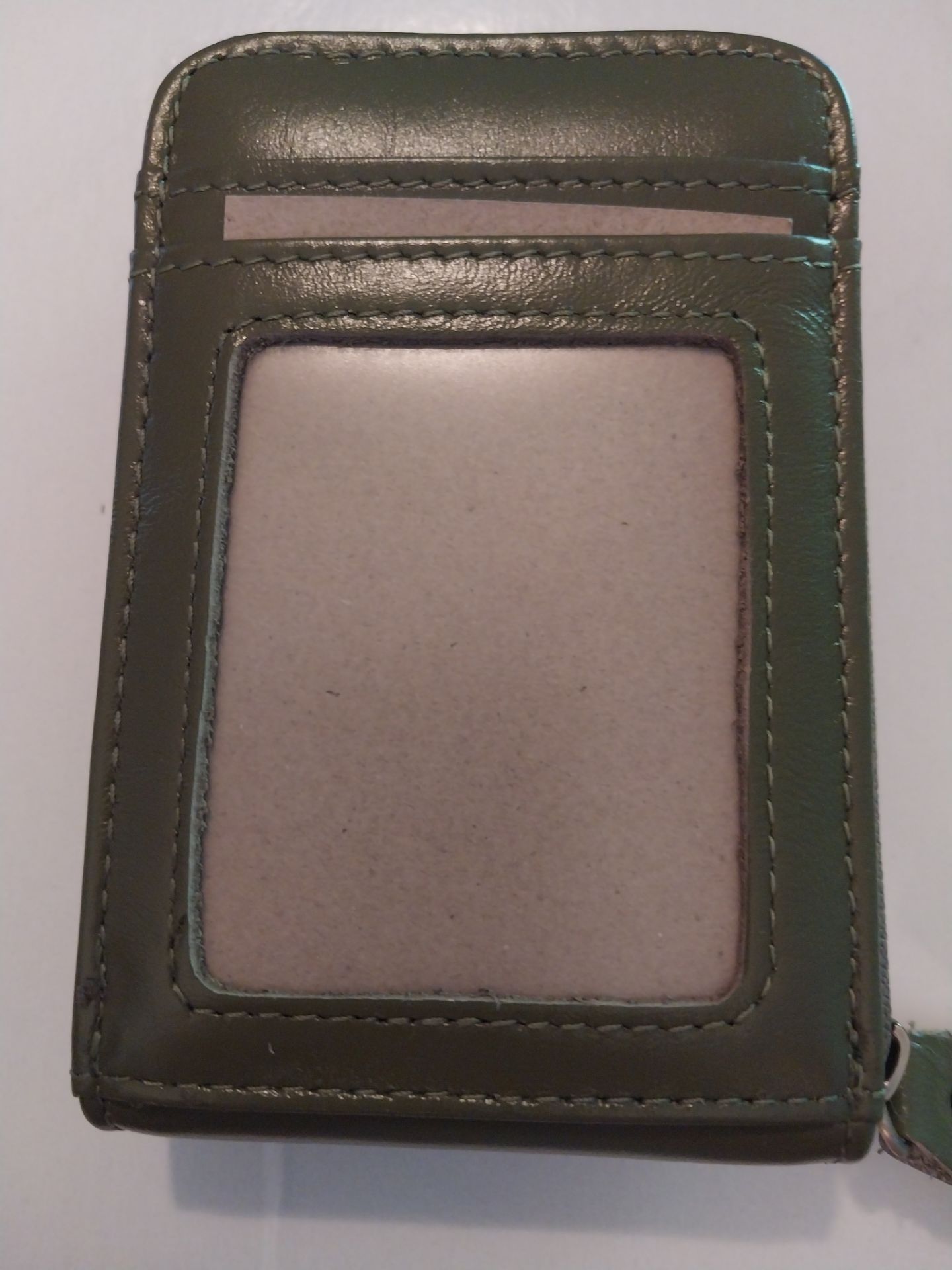 Leather RFID Wallet, olive green, Brand New w tags - photo 3