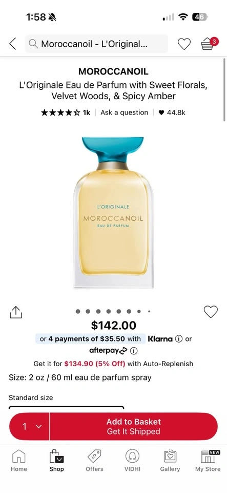 Moroccanoil perfume mini bottle travel friendly - photo 2