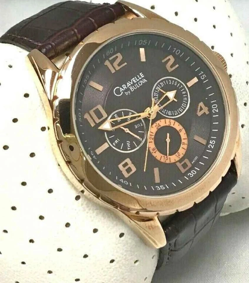Caravelle by Bulova Rose Gold Brown Dial