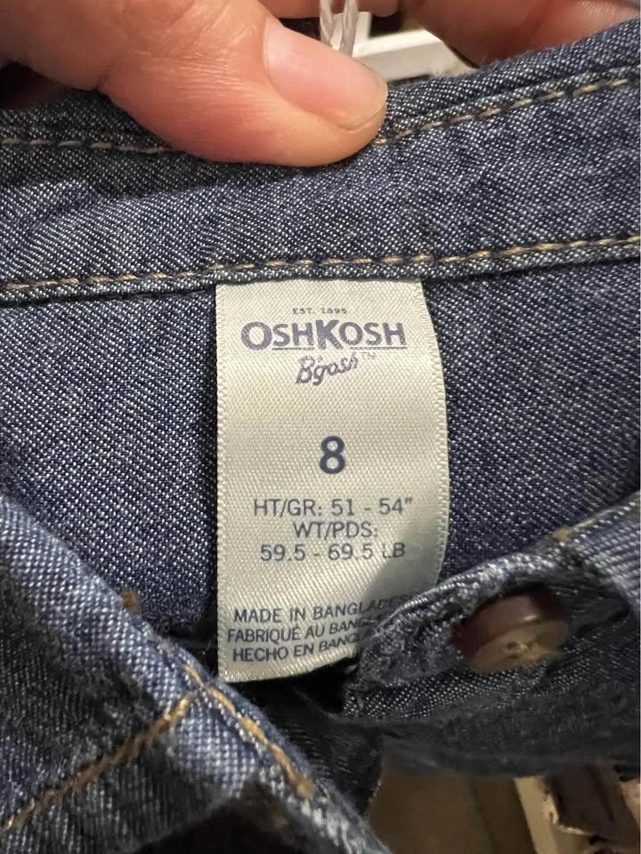 ⚽ Oshkosh Light Denim Dress for Kids- Size 8 - photo 2