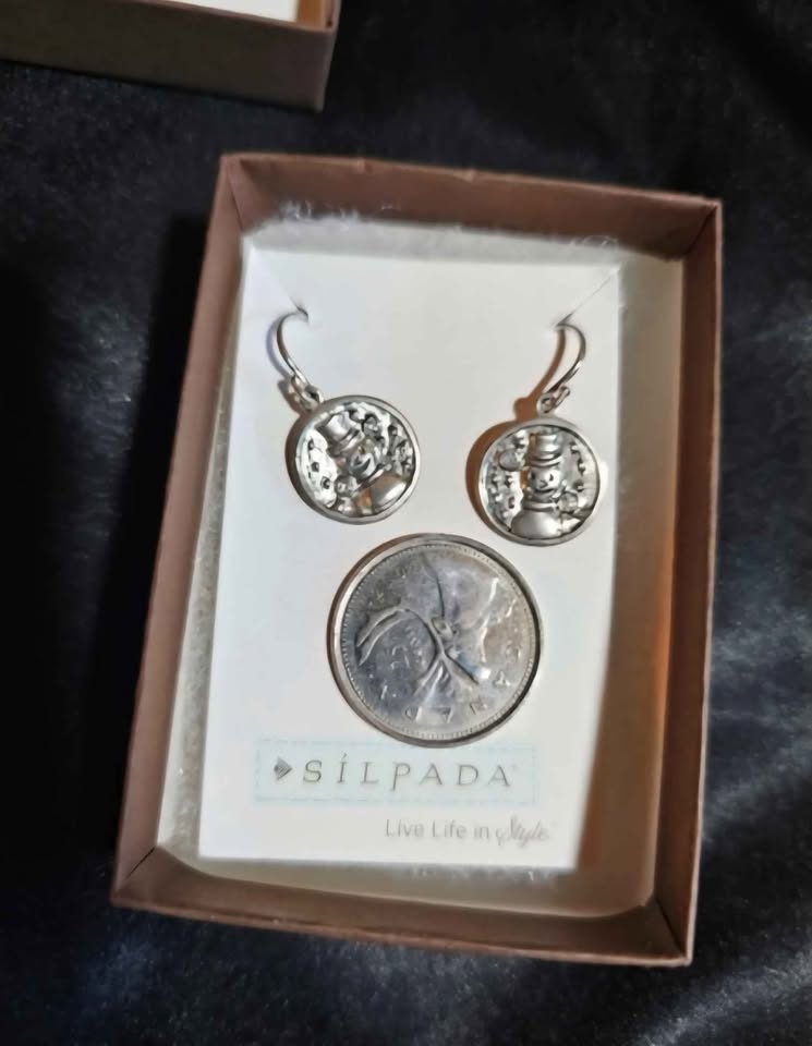 Silpada snowman sterling silver 925 earrings brand new BNIB - photo 3