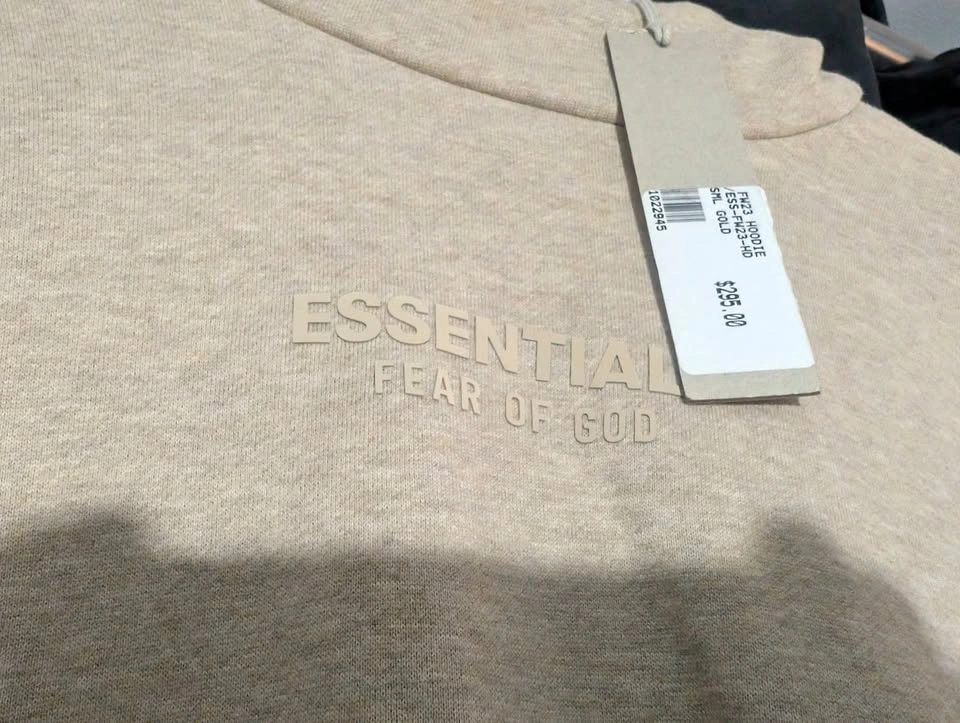 Fear of God Essentials Gold Hoodie Small – New With Tags