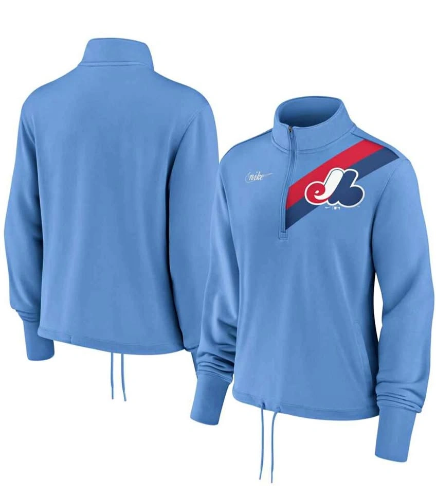 BNWT Women's Nike Powder Blue Montreal Expos Cooperstown Collect