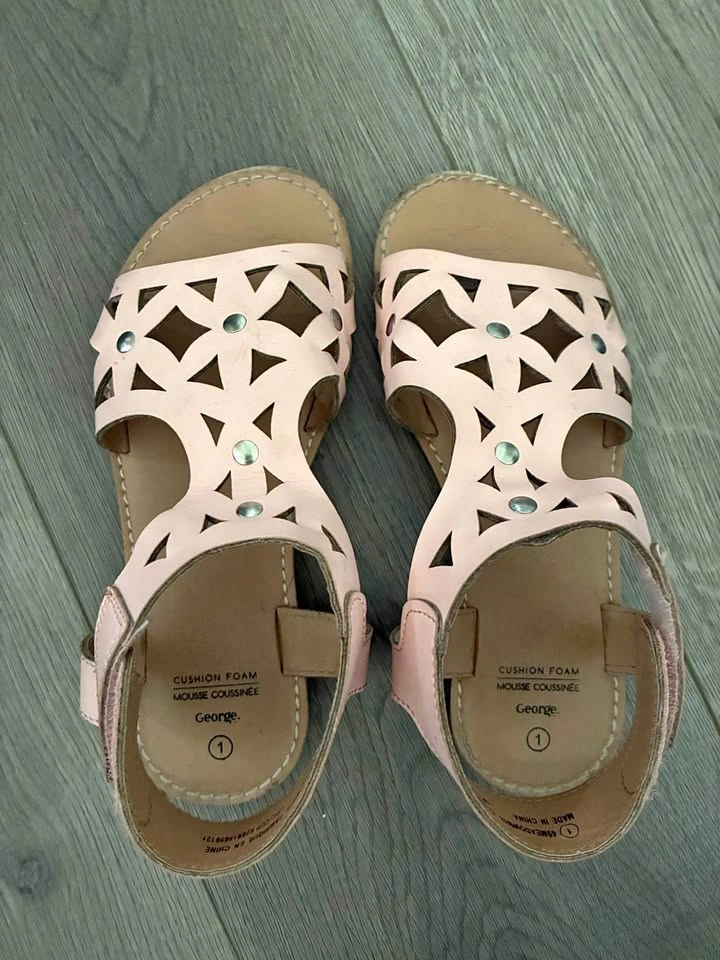 George Pink Cut-Out Sandals