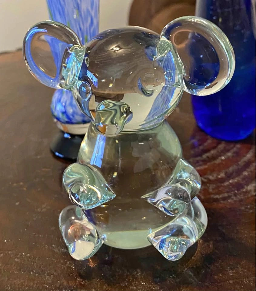 Vintage Koala Bear Figurine Art Glass Blown Bullicante