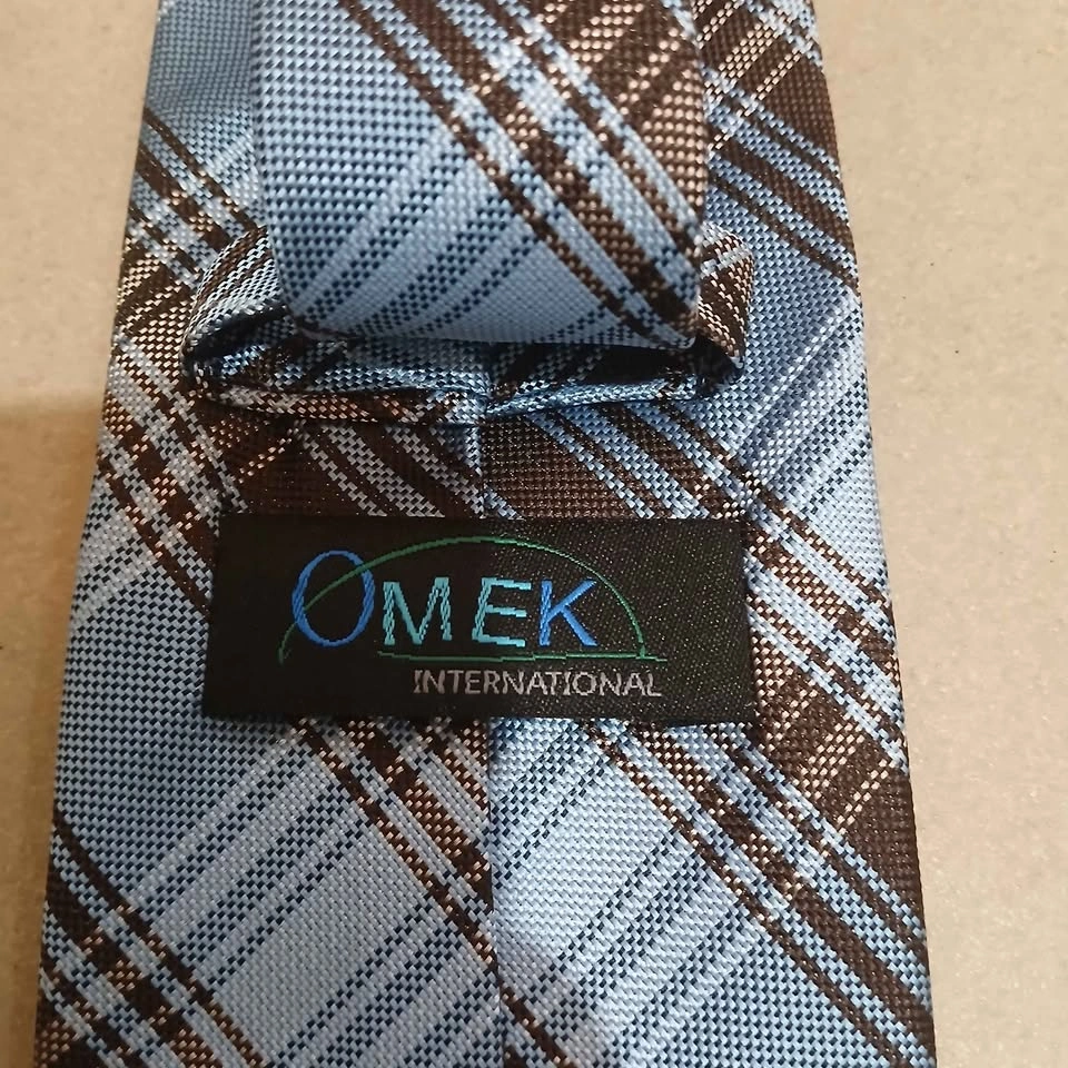⚽ Blue Plaid Clip-on Tie - photo 3
