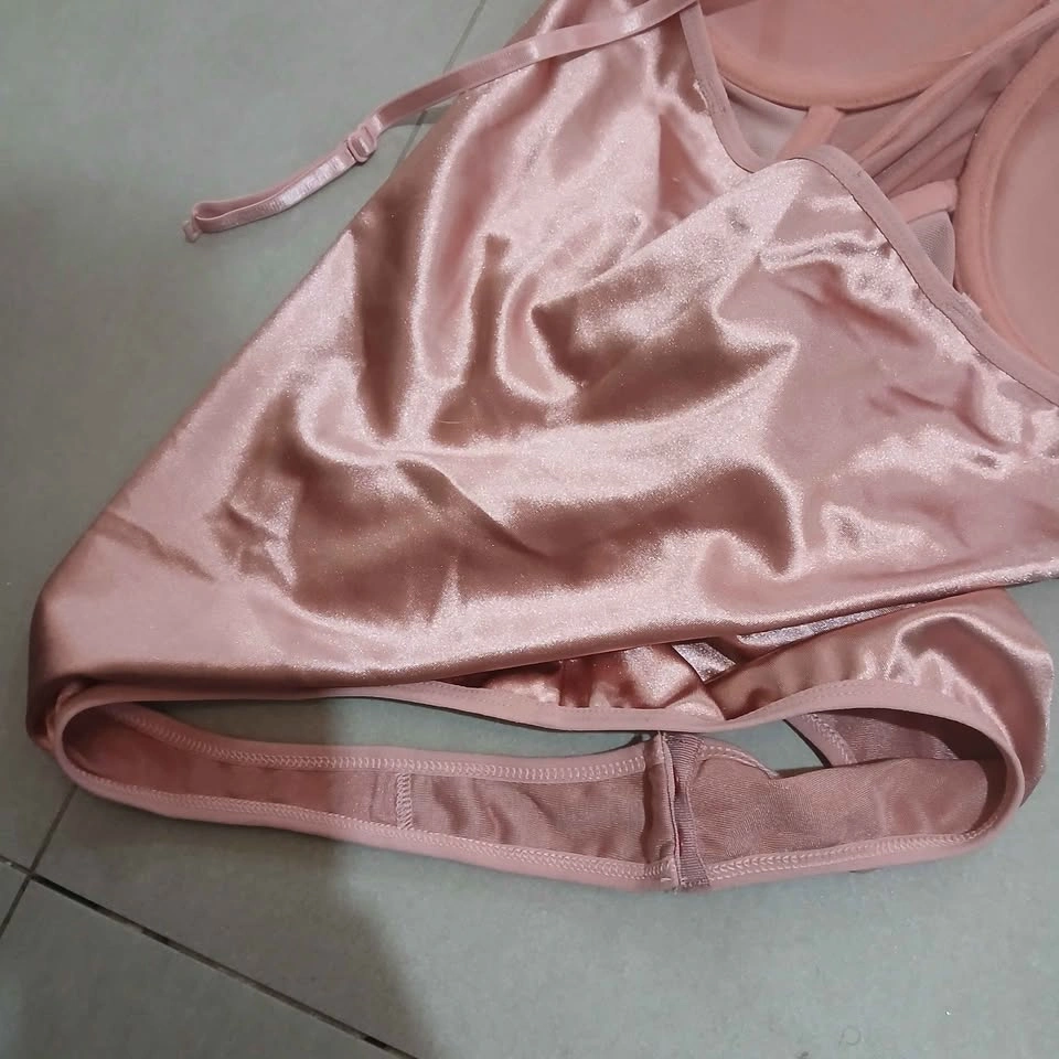 ⚽ Pink Satin Corset Bodysuit - photo 5