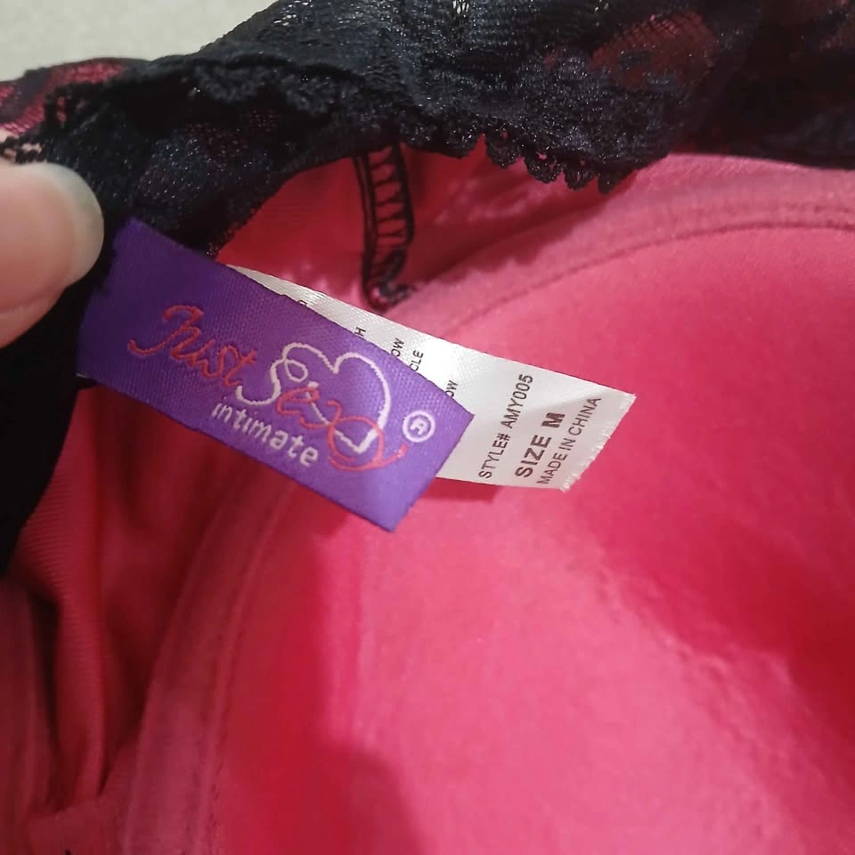 ⚽ Pink and Black Lace Bodysuit - photo 3