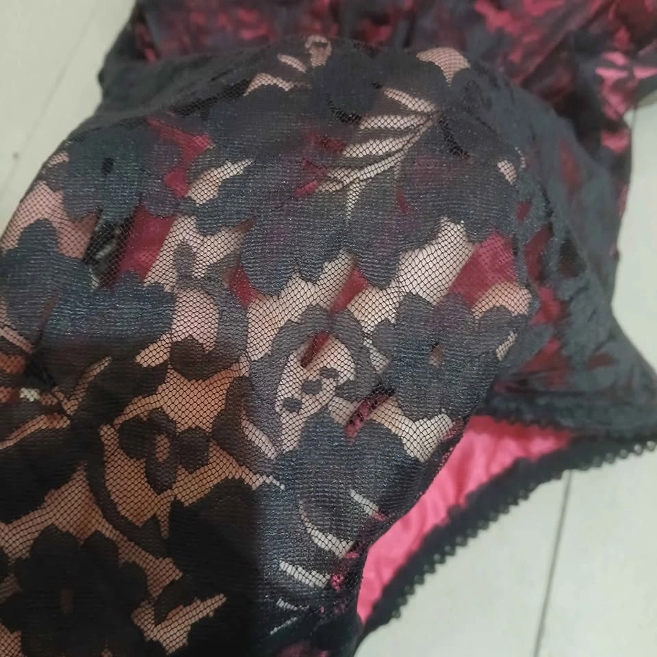 ⚽ Pink and Black Lace Bodysuit - photo 5
