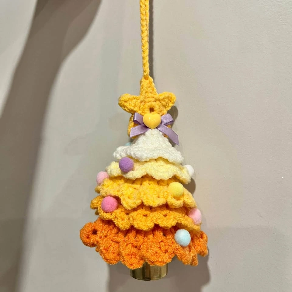 Christmas Crochet Tree Ornament with Bell