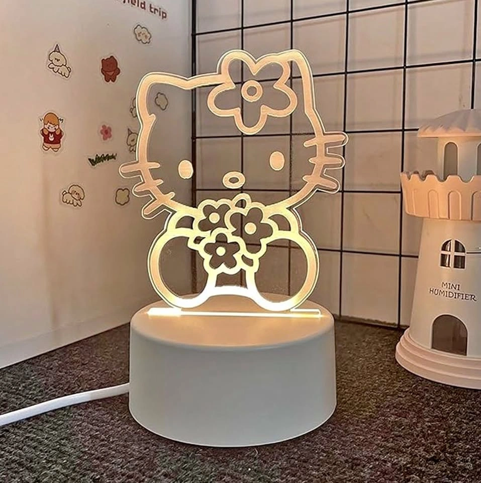 Hello Kitty 3D LED Night Light USB Powered Decorative Lamp
